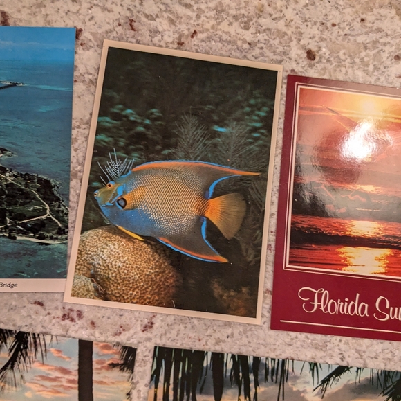 Lot Of Seven Blank Florida Keys, Sunset & Ocean Vintage 4x6 Postcards Unused - Picture 4 of 16